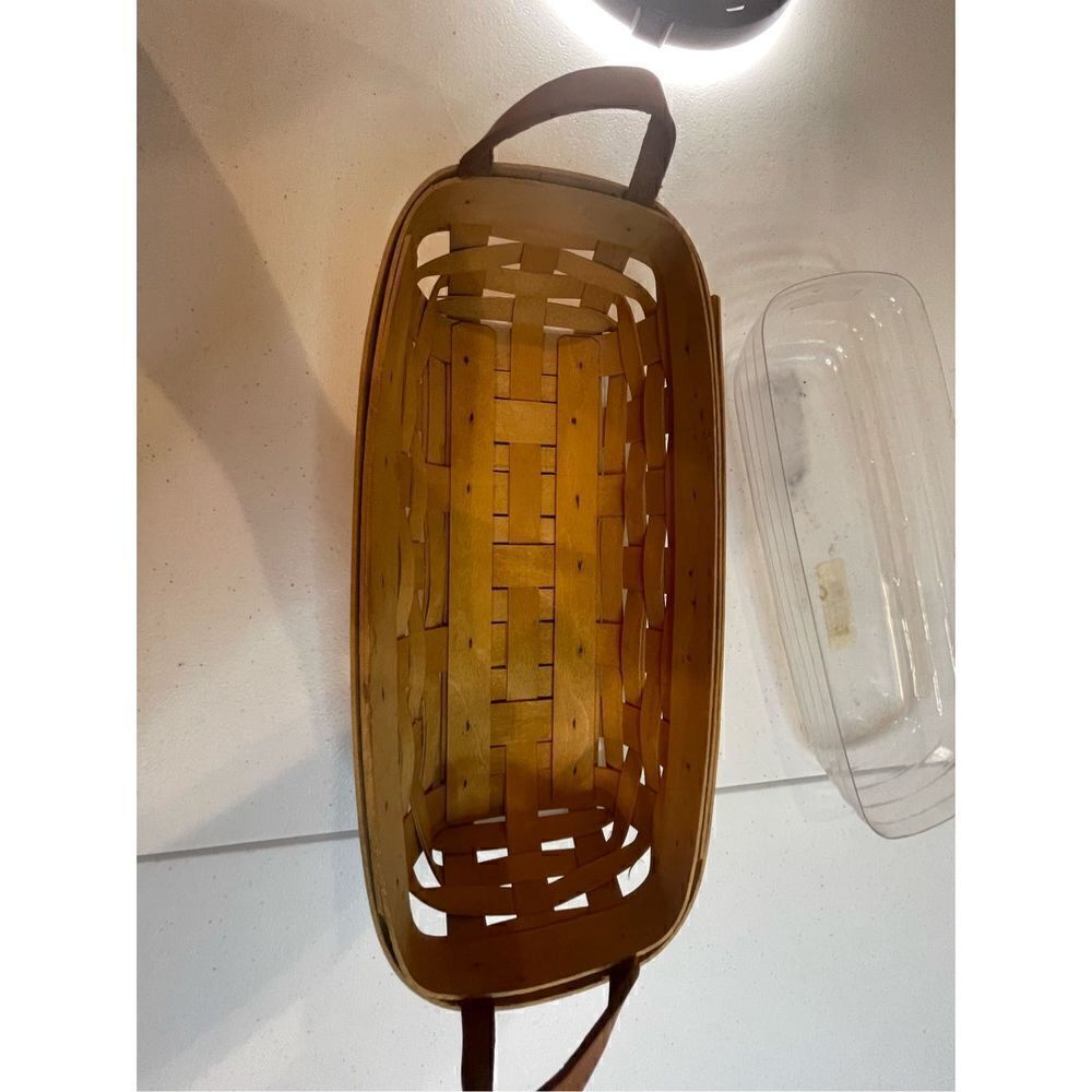 Longaberger rectangle basket from 2001 with plastic liner - Picture 4 of 8